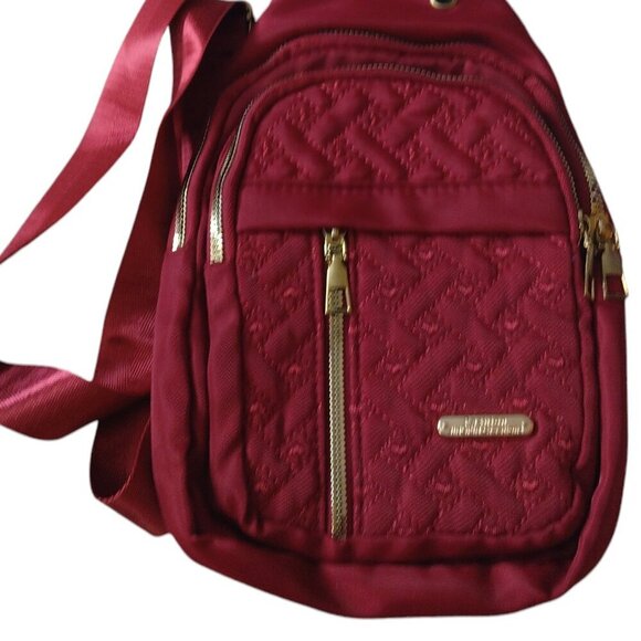 Fashion Jingpin Creations Burgundy Messenger Bag Adjustable Strap Pockets - Picture 2 of 4